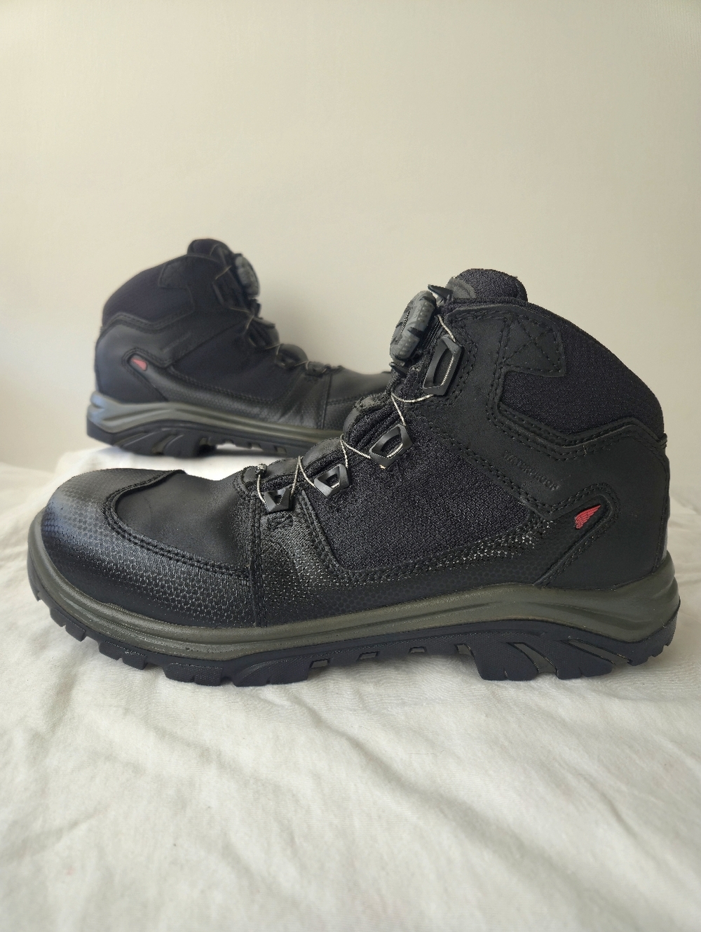 Red Wing Tradesman 6614 Mens Safety Toe Waterproof 5" Work Boots Black Size 12 D